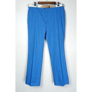 Vintage 70's Men's Pants w/ Belt Retro Light Blue